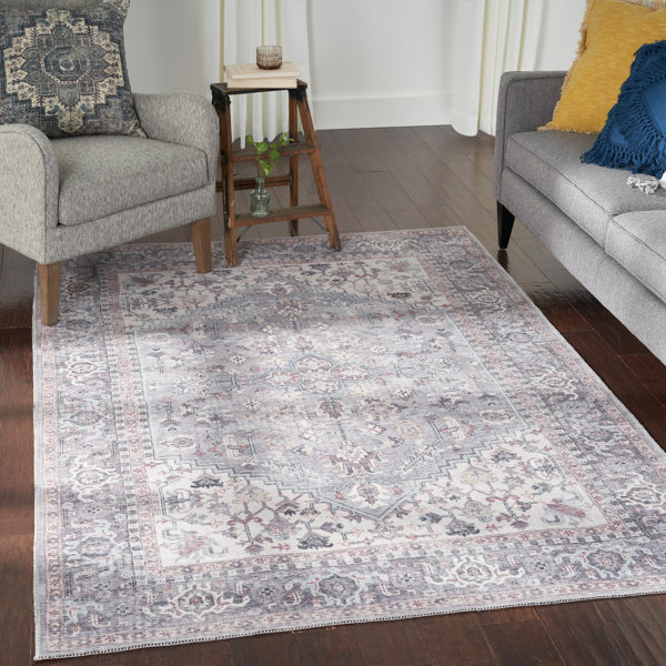 Nicole Curtis Machine Washable Oriental Gray Area Rug & Reviews Wayfair